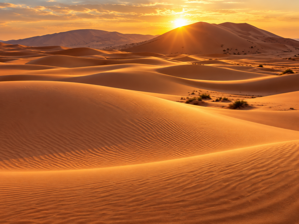 Erg Chegaga desert tour landscape with wide golden Sahara dunes under a clear sky